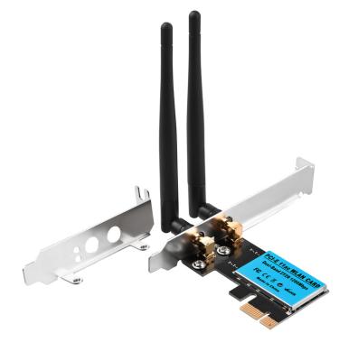 China Laptop& CE ROHS Desktop Detachable Antennas 1200M Wireless WiFi Dual Band PCIE PCI Express Network Card Adapter for sale