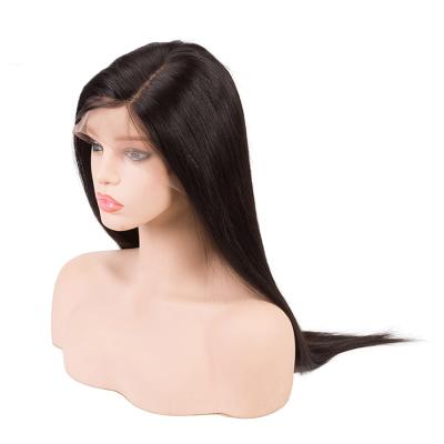 China Wholesale Natural Straight Color Cuticle Aligned Unprocessed Brazilian Remy Human Hair 1*5 Lace Front Wigs for sale