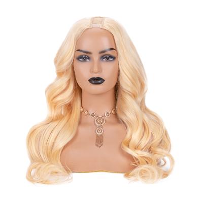 China Wholesale Brazilian Human Hair Wigs Body Wave U Part Wigs Blonde 613 Body Wave Brazilian U Part Hair Wigs for sale