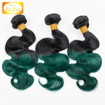 China Body Wave 8a Wavy Body Hair 2T Color 1B Green Hair Weave Wavy Unprocessed for sale