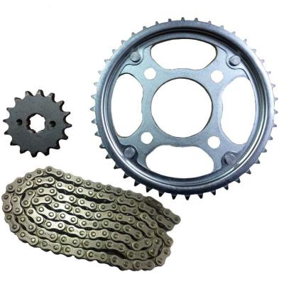 China 1045 steel; 25000km guaranteed Factory Directly Provided Genuine Parts1045 steel 25000km Guaranteed Chain and Sprocket Kits Suitable for all motorcycles for sale