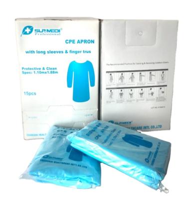 China LDPE HDPE Waterproof Disposable PE Apron for sale