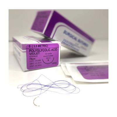 China PGA/PGLA 910 Absorbable Tight Braided Sterile Disposable Medical Surgical Suture Suture Factory for sale