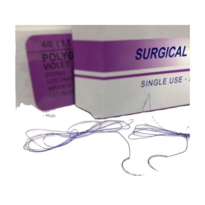 China Absorbable Stranded Factory PGA Suture Thread Tight Braided Absorbable Surgical Suture Material Synthetic Filament for sale