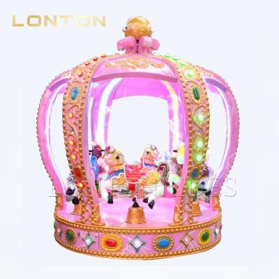 China Theme Park Amusement Kids Fairground Mini Rides Small Carousel Horse Carousel For Sale for sale