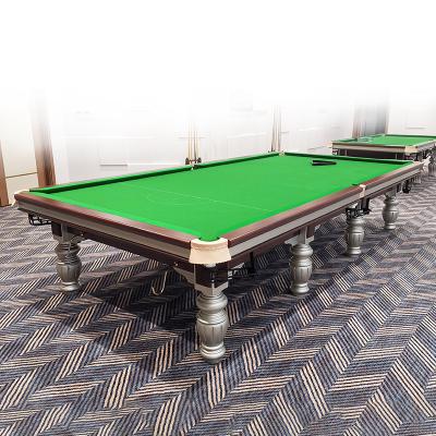 China 10A-102A 12feet billar high quality cowhide oak slate pool table mechanically molded top billiard table mesas for sale