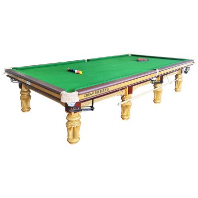 China Hot Selling Cowhide 10A-101A Tournament Professional Mechanically Cast Pool Table 12ft British Billiard table for sale