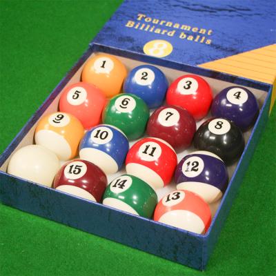 China Pool table billiard ball set HTY-525M1A made in china wholesale 52.5mm pool ball snooker balls full set for sale