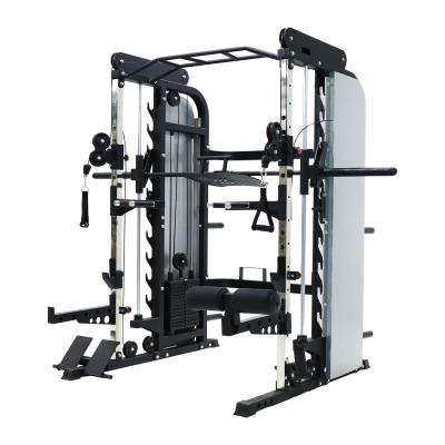 China Multifunctional Pulley Smith Machine Commercial Fitness Equipment, 1000lb Capacity, Home Use Power Rack Smith Machine Functional Trainer for sale