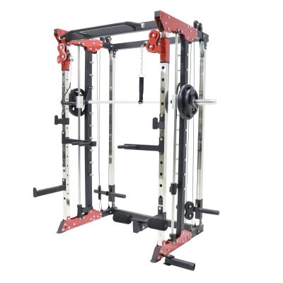 China Smith Half Power Rack Squat Cage Machine Multi Functional, Q235 Steel, 180 Max User Weight, Model 005, Gym Fitness Equipment for sale