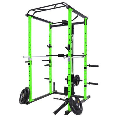 China Lounge squat rack with optional drop-down lat attachment, Q235 steel, 1000lbs capacity, customizable features, model 002, gym equipment for sale