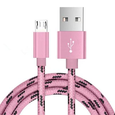 China Mobile Phone Types Micro USB Charger Cable 1M Braided Nylon V8 Data Sync Charging Attach Adpter Line For Samsung S5 S6 note4 for sale