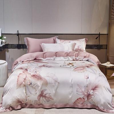 China Nondisposable 60s luxury new 100% organic tencel lyocell bedding set bed sheet set hot sale lenzing tencel bedding product for sale