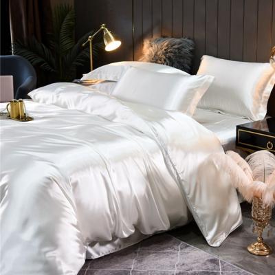 China European and American Style 100% Bamboo Bedding Set Luxury Solid Sheet Set Large for sale