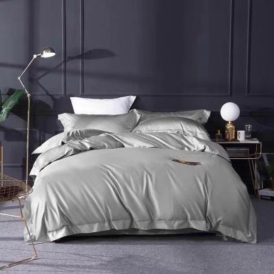 China Nondisposable luxury bedding set cotton duvet cover set 300tc satin flat sheet covet 100% cotton flat sheet set for sale