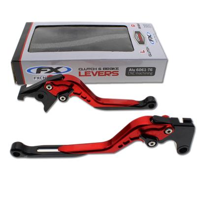 China Motorcycle Aluminum Body Parts Brake Clutch Levers Short Adjustable Red Extendable for sale