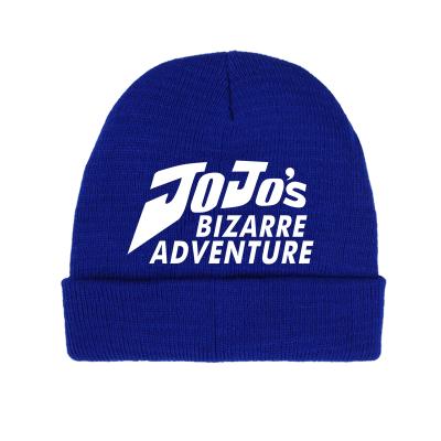 China COMMON JoJo's Adventure Bizarre Anime Copy Knit Beanie Hat Men's Black Winter Warm Beanie Hat for sale