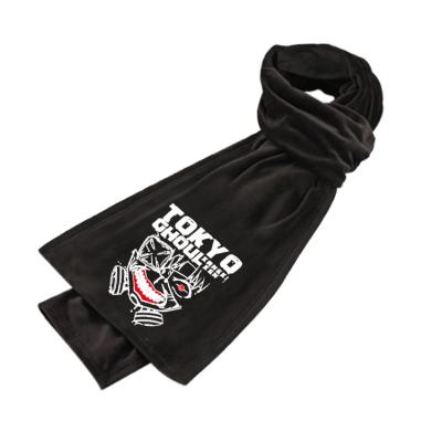 China Mink Cloth Tokyo Ghoul Anime Scarf Wholesale Men's Printing Scarf Warm Winter Bib Scarf for sale