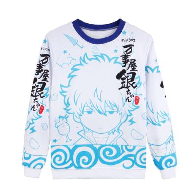 China Character Anti-Shrink Long Sleeve Unisex Clothing Round Neck Anime Sweater GINTAMA Daily Loungewear for sale