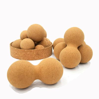 China Yoga Exercise Cork Factory Wholesale High Quality Vegan Eco Friendly Peanut Massage Roller for sale