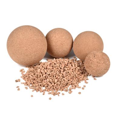 China Fine Grain Ball 65mm Natural Viable Material Cork Massage Ball for Yoga Fascia Release Point Therapy Muscle Pain and Tension for sale