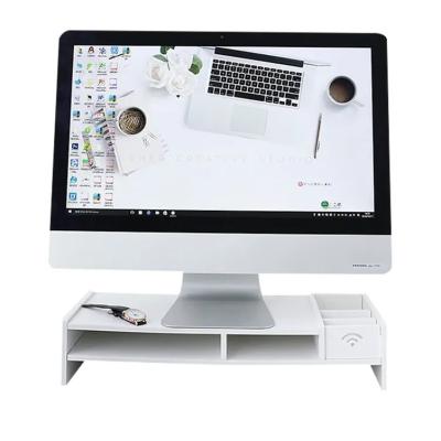 China Morden Computer Monitor Lifting Stand Desktop Desktop Screen Lifting Stand Keyboard Neck Protector Storage Desktop Stand for sale