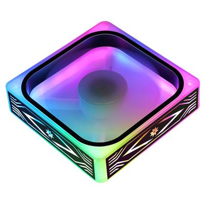 China High Quality 12025 Computer CPU Case Fan With RGB ARGB Fan 13 22 24 Fixed Lamp Bead Color Flowing CPU Cooler Fans for sale