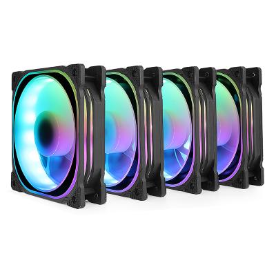 China High Quality Computer CPU 120MM Chasis Fan With Fixed Controller RGB ARGB Fan Color Flow Computer Case Fan for sale