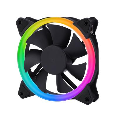 China Computer cpu china oem logo rgb computer fans cooling pc case rgb led fan pin cpu water cooling fans manfacuturer 12v 6 for sale