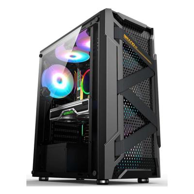 China With Fan Home Use Tempered Glass Computer Case With RGB Led Band ATX/ITX-ATX/M Audio Micro USB1.0*2+HD USB, USB3.0*1 354*185*413mm for sale