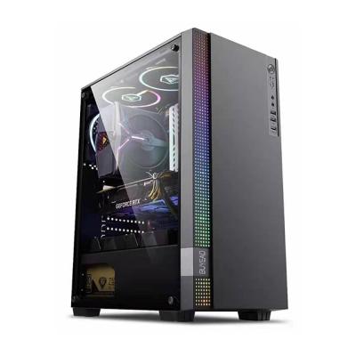 China With Fan 0.5mm SPCC Black Coating ATX/M-ATX/ITX Gaming Computer Case With USB1.0*2+HD AUDIO Chassis USB3.0*1 Size 330*200*445mm for sale