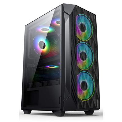 China With Fan SPCC Black Coating ATX/M-ATX/ITX Computer Case Special Offer 0.5mm Fan Chassis Size 300*210*440mm * Micro ATX Full Tower OEM for sale