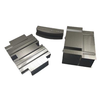 China Various Heatsinks Customized Size Professional 0.3-0.6mm Thickness Stamping Aluminum Fin Heat Sink Stacked Pin Fin Heat Sink for sale