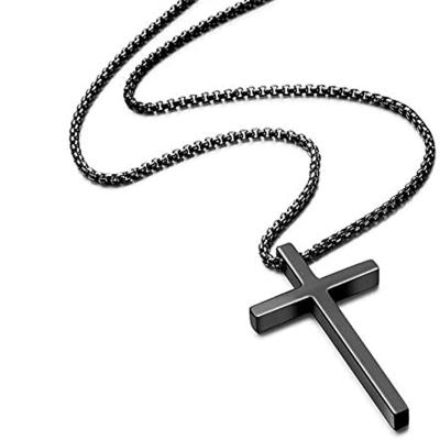 China Factory Price Popular FASHIONABLE Jesus Pendant Cross Chain 18K Gold Plated Necklace For Men Stainless Steel for sale