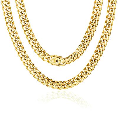 China TRENDY Hip Hop Mens Jewelry 16mm Miami Cuban Link Choker Chain Necklace for sale