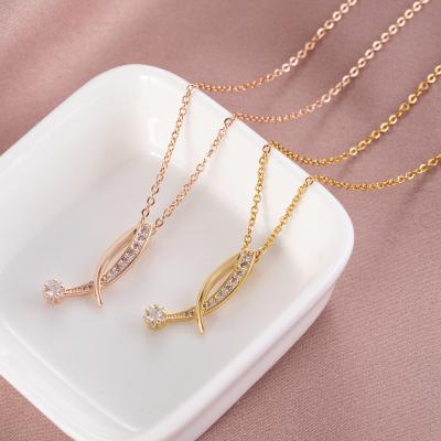 China New Trendy Fashion Titanium Steel Necklace and Simple 24K Stainless Steel Necklace Meteor Cross for Women for sale