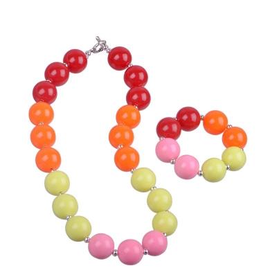 China Cheap Wholesale Europe and America Baby Necklace DIY Handmade Bubble Gum Necklace for sale