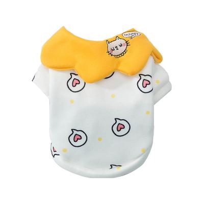 China Puppy Autumn Clothes Pet Clothes Thin Dog Cat Sweater Cute Cartoon Embroidery New Viable Spring Small for sale