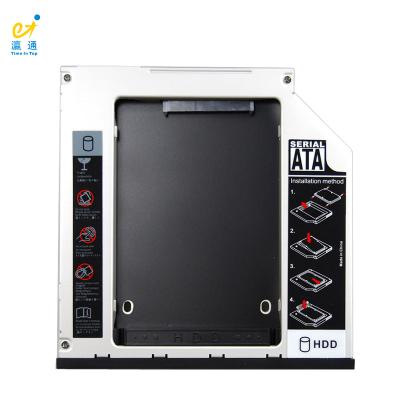 China Aluminum 2nd SATA Hard Drive SSD HDD Caddy Bay For DELL Latitude E-Series E6400 E6410 E6500 E6510 for sale