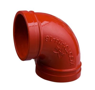 China Ci GROOVED PIPE FITTING Equal 90 Degree Elbow for sale