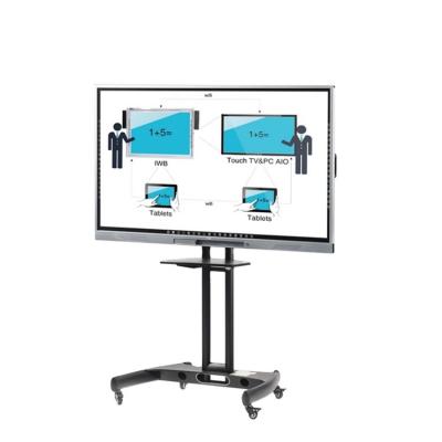 China School Teaching 86 Inch Touch Screen Monitor And Interactive Commercial Flat Panel Android Multipoint System With Stand for sale