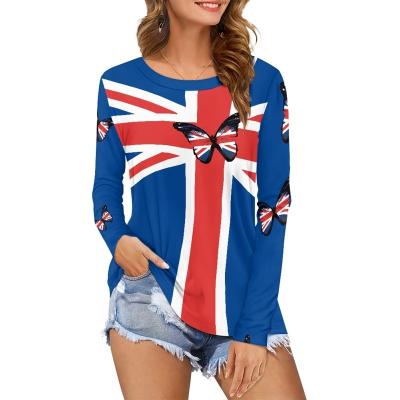 China Anti-pilling New Arrivals Women Long Sleeve Tops  Custom Logo Design Lightweight Spring Autumn Top Shirts Womans Ladies Blouses for sale