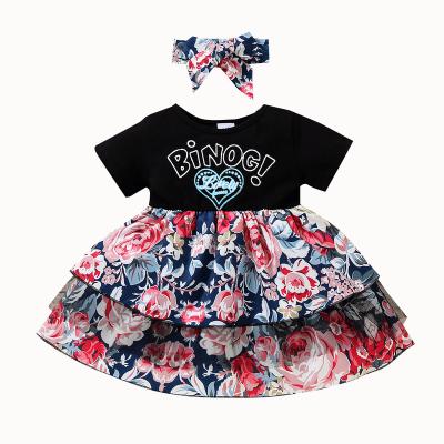 China 2021 Children's Baby Boutique Clothing Anti-Static Newborn Baby Summer Flower Tendr Dress for sale