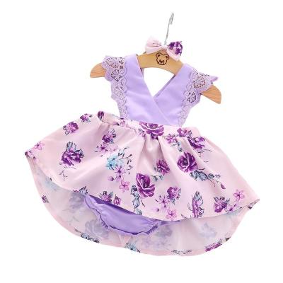 China Wholesale Anti-static Summer Little Girl Flower Dresses Baby Dresses Party for sale