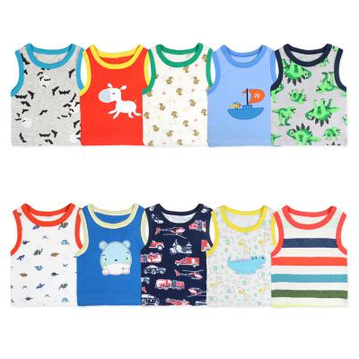 China Summer Toddler Breathable European Baby Invest 5 Piece Set Baby Cartoon Clothes T-shirt Tank Tops for sale