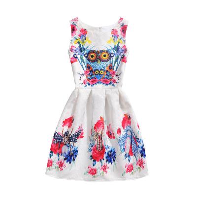 China 2020 summer new children's cotton girl princess dress breathable sleeveless jacquard dress for sale