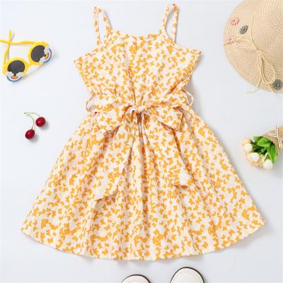 China New Design Washable Summer Toddler Girls Lovely Beach Casual Dress Babies Toddlers Floral Print Dress for sale