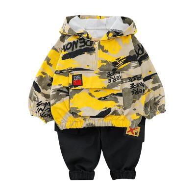 China 2022 casual made in China children's two-piece suit handsome spring and autumn long-sleeved casual suit for sale