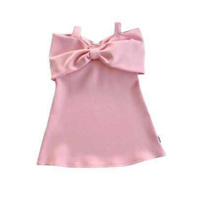 China Breathable Girls Dress 2022 Summer New Baby Bow Suspender Skirt Children's Dress Princess Dress for sale