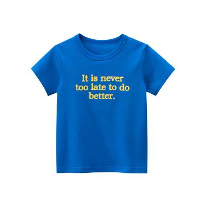 China 2022 Free Sample Breathable Custom Printed Cotton Children's Top Short Sleeve T-Shirt for sale